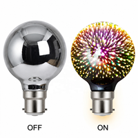 Ampoule LED E27 G80 pour les fêtes, ampoule à effets de feux d'artifice, ampoule ciel étoilé, ampoule LED 3D à effets de feux d'artifice b22 230V G80 pour café, restaurant, bar