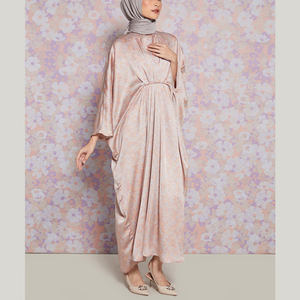 Robe islamique haut de gamme femme Maxi robe conservatrice <span class=keywords><strong>longue</strong></span> plage porter couvrir robe caftan <span class=keywords><strong>en</strong></span> Satin - Product Image 1