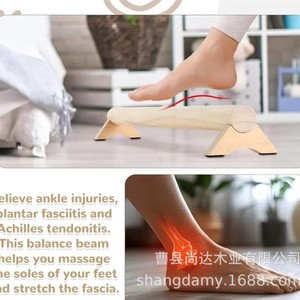 Barra de equilibrio de madera, estirador de pies, marco de entrenamiento de equilibrio de una sola pierna, viga de equilibrio para ballet, tabla de refuerzo para tobillos y pies - Product Image 4