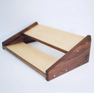 Modern Design Rustic Wood Desktop <strong>Synth</strong> Shelf <strong>Stand</strong> Wooden Keyboard Rack - Product Image 2
