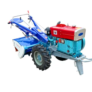 Maquinaria agrícola 20hp 25hp motor diesel de mano caminar detrás de cultivadores caminar tractor precios