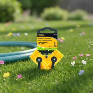 Connecteur d'eau de jardin en laiton Pretul AD-2P en forme de Y, raccord fileté de 3/4 pouce pour l'irrigation, installation facile et durable - Product Image 2