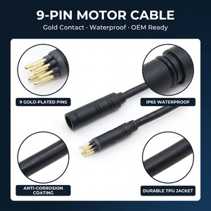 Conector Impermeable DREAM de 9 Pines IP65, Cable de Motor Macho-Hembra Chapado en Oro para Bicicleta Eléctrica, Uso en Exteriores - Product Image 3