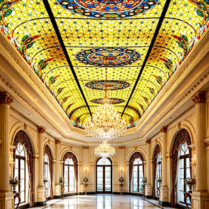 Vitrales Personalizados con Diseño de Catedral para Techo, Estilo Europeo Vintage, Duraderos, para Comedor, Sala de Estar, Vestíbulo de Hotel - Product Image 1