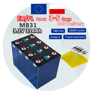 แบตเตอรี่ PL Stock Tax Free เกรด A 3.2V 314Ah LiFePO4 ชนิด Prismatc 8000 รอบการใช้งาน สำหรับระบบโซลาร์เซลล์แบบออฟกริด - Product Image 1