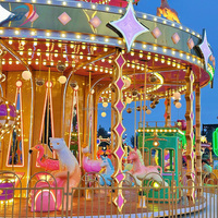 Équipement de terrain de jeu de foire Antique Grand carrousel musical Merry Go Round à vendre