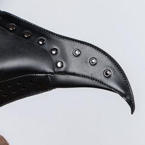 Masker kostum Cosplay dokter wabah Retro dengan paruh burung properti Gas Steampunk masker dokter wabah kulit - Product Image 4