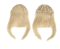 Frange droite naturelle à clipser en cheveux humains européens 100 % Remy pour femmes, idéale pour le coiffage quotidien