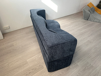 Canapé modulaire convertible pliable, design gain de place, rembourrage en tissu moderne et confortable, pieds en acier inoxydable, villa