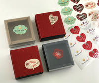 Autocollant personnalisé en papier avec logo imprimé, résistant à l'eau, pour cartes de remerciement, idéal pour les petites entreprises