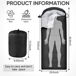 Sacos de Dormir para Acampar Baratos de Fábrica, OEM, Personalizados, Impermeables, para Adultos - Product Image 6