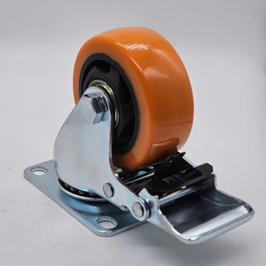 Hoch leistungs brems rollen PP 80kg Tragfähigkeit-Nicht markierende leise Schwenk räder Kugellager Langlebig für Möbel/Wagen/Paletten - Product Image 2