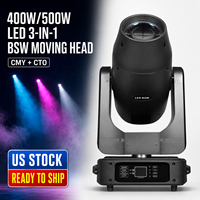 En stock: Foco móvil LED BSW de 400W con sistema de mezcla de colores CMY CTO, efecto Gobo, haz de luz, spot y wash para iluminación de escenario.