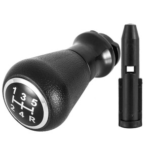 Pommeau de levier de vitesse en cuir noir pour voiture Peugeot, transmission manuelle à 5 vitesses, conception ergonomique pour les modèles 206 207 306 307 - Product Image 4
