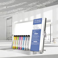 Tableau blanc magnétique effaçable à sec standard en PP double face personnalisable, produit en usine, pour l'école, la maison et le bureau