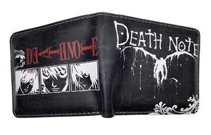 Vintage PU cuero japonés <span class=keywords><strong>Manga</strong></span> Anime diseño cremallera 27 estilos corto Cosplay monederos Nylon para niños niñas Death Note bolsillo monedero - Product Image 3