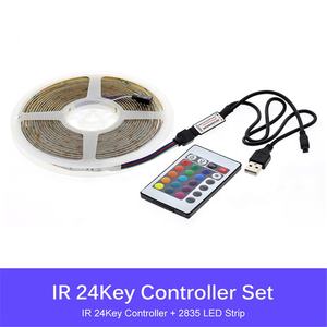 DC5V 2835 RGB luce di Striscia del LED USB <span class=keywords><strong>TV</strong></span> luce di Fondo IP65 nastro Impermeabile con IR 24 remote controller key 0.5M 1M 2M 3M 4M 5M - Product Image 6