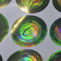 Autocollant holographique anti-contrefaçon, autocollant holographique 3D couleur, étiquette holographique avec code QR, autocollant holographique transparent E