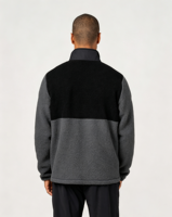 Veste zippée pour homme en polaire sherpa colorée à col montant, personnalisable avec logo brodé, de haute qualité, chaude pour l'hiver