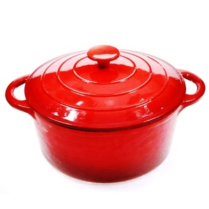 Pot <span class=keywords><strong>en</strong></span> <span class=keywords><strong>fonte</strong></span> brute émaillé vert 24cm, Pot/four néerlandais avec double poignée et couvercle pour casseroles - Product Image 4
