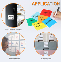 Tableau d'affichage réutilisable en PET, notes autocollantes effaçables à sec, adsorption auto-adhésive, pour bureau, rappel rapide, bloc adhésif effaçable