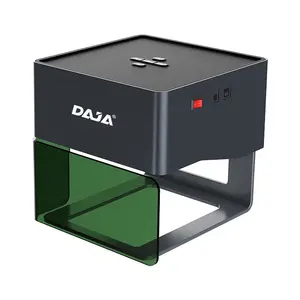 DAJA DJ6 мини лазерная гравировальная машина, Управление приложениями, 3 Вт, диодный ЧПУ, лазерный гравер, МДФ, фанера, небольшой портативный принтер с логотипом