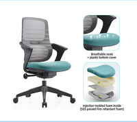 Chaises de bureau modernes ergonomiques mousse moulée par injection à l'intérieur et au dos inclinables et fonction de verrouillage à 3 positions