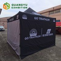 Tente publicitaire la plus vendue, tente promotionnelle personnalisée 3x3 en aluminium pour mariage avec logo imprimé, tente d'exposition pour salon professionnel