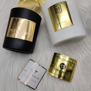 Etiquetas Adhesivas Metálicas con Logotipo para Velas en Frasco, Velas Doradas OEM, Velas Perfumadas de Lujo para Decoración del Hogar, Velas de Cera de Soja Plateadas - Product Image 1
