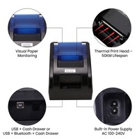 Prix d'usine pas cher 58mm imprimante thermique Mini caisse enregistreuse USB et imprimante thermique facile à utiliser
