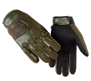 Guantes de Trabajo HBG1001 Color Verde Caqui, Camuflaje, Protección para Mecánicos, Deportes, Ciclismo, Trabajo, Medios Dedos - Product Image 6