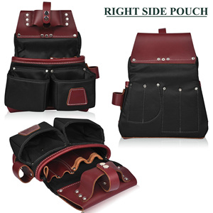 Nylon <strong>Leather</strong> Heavy Duty Drywall <strong>Tool</strong> Bag Belt Customizable OEM/ODM <strong>Tool</strong> <strong>Pouch</strong> for Carpenter Construction Framers Electrician - Product Image 4