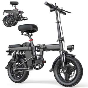 電動自転車ミニサイズ折りたたみ式電動自転車350W 48V 14インチ3速リチウム電池電動シティバイク - Product Image 1