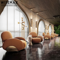 WISEMAX FURNITURE Mobilier de luxe moderne pour hall d'hôtel, fauteuils, canapés de salon, fauteuils individuels en tissu, chaises de sol de détente