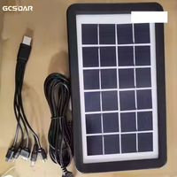 GCSOAR Chargeur Solaire de Téléphone Mini Polyvalent Portable Facile à Utiliser Panneau Solaire Portable avec Charge Directe USB
