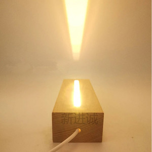 3D Oval Wooden Lamp Base Romantic <strong>Table</strong> Night Light for Acrylic Lamp Holder With USB Switch Assembled Base Home Gift - Product Image 4