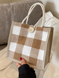 Linen Hand-held <strong>Jute</strong> Retro Linen Shopping Handbag Souvenir Mini <strong>Tote</strong> <strong>Bags</strong> for Girls Small - Product Image 2