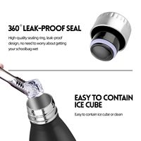 Bouteille d'eau de sport en acier inoxydable à double paroi, isotherme, anti-fuite, sans BPA, 350/500 ml, impression personnalisée, livraison en 24h