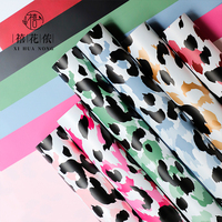 Papier d'emballage pour fleurs Xihuanong Leopard Fortune Leopard Print, film OPP imperméable, emballage de luxe pour bouquets, fournitures pour fleuristes