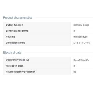 Cảm biến tiệm cận ig0094 Công tắc cảm ứng IDM mới IGA2008-BBOA - Product Image 3