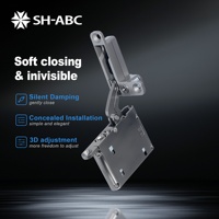 Charnière de meuble invisible en alliage de zinc, à ouverture vers l'extérieur, pour porte en bois, porte pliante, dissimulée, robuste, 105 degrés