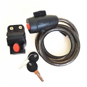 Gaint Bicycle Steel <b>Cable</b> <b>Lock</b> 120Cm Black Zinc Alloy Head For Mountain Road Bikes Durable - Product Image 2