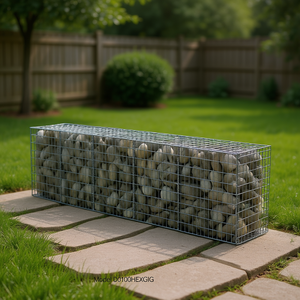 Galvanized Steel Gabion Basket <b>Liners</b> D0100HEXGIG 118.1x11.8x39.4 Inches Rectangle For <b>Garden</b> Use - Product Image 2