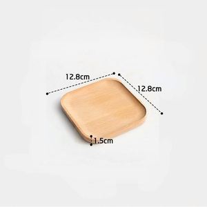 Wholesale Manufacture Beech Modern Square Solid Wooden Tray for Party Use-Tea Tray Dried Fruit Dessert Food - Product Image 2