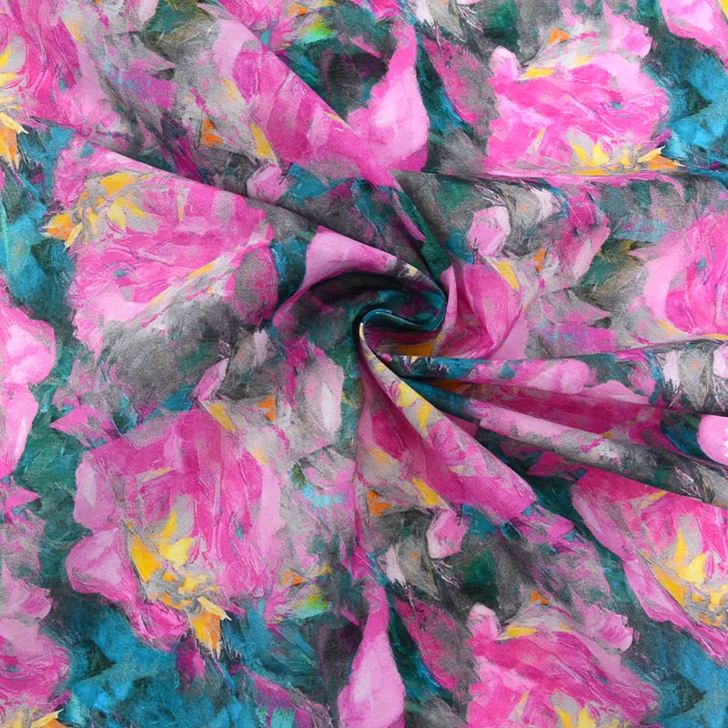 Density 143*100 Yarn Count 100s*100s Custom Floral Digital Print Cloth Liberty Cotton Fabric For Women Garment