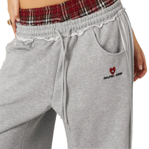 Quần jogger nam chất liệu cotton 100%, cạp cao, dáng rộng, in logo tùy chỉnh, có sọc bên, phong cách hip hop - Product Image 3