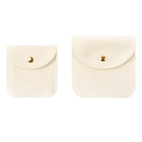 Haut de gamme velours tissu Snap-on Type bijoux sac pour anneau collier pendentif et petits accessoires stockage en gros bijoux sacs
