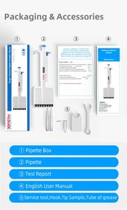 Pipette de transfert répétitive en plastique multicanal à 8 têtes à volume réglable de haute qualité 20-200ul pour une utilisation en laboratoire biochimique - Product Image 6