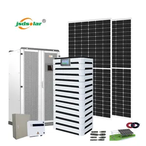 Jsdsolar Systeme Solaire 50 100 kwcomplete 3 ba giai đoạn 50kw 100kw 500kw 1mW lai tắt lưới năng lượng mặt trời bảng điều khiển năng lượng hệ thống điện