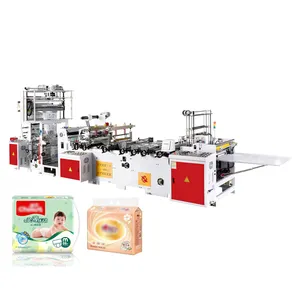 Automatische Hoge Snelheid Pe Onderkant Ronde Afdichting Bokszak Machine Snijden Tissue Volwassen Luiertas Making Machine